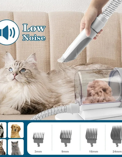 Load image into Gallery viewer, Dog Grooming Kit for Pet Include 4 Hair Clipper Combs 2.5L Vacuum Cleaner and 5 Pet Grooming Tools for Shedding, Low Noise
