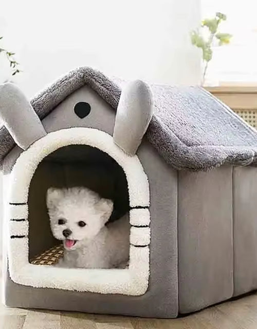 Load image into Gallery viewer, Indoor Warm Dog House Soft Pet Bed Tent House Dog Kennel Cat Bed with Removable Cushion Suitable for Small Medium Large Pets
