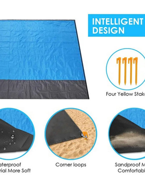 Load image into Gallery viewer, Beach Blanket Sandproof Waterproof Beach Mat Lightweight Picnic Blanket for Travel Hiking Sports
