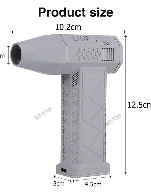 Load image into Gallery viewer, Mini Turbo Jet Fan 130000RPM Wind Speed 52M/S Brushless Motor Handheld Duct Fan High-Performance Cyclone Turbo Electric Blower
