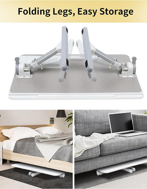 Load image into Gallery viewer, Lap Desk for Laptop, Portable Bed Table Desk, Laptop Desk with LED Light and Drawer, Adjustable Laptop Stand for Bed, Sofa, Study, Reading
