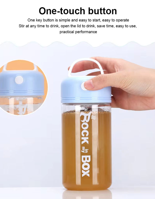 Load image into Gallery viewer, Electric Shake Bottle IPX5 Waterproof 380ML Blending Mixing Coffee Cup Automatic Protein Shaker Plastic Water Drink Mixer
