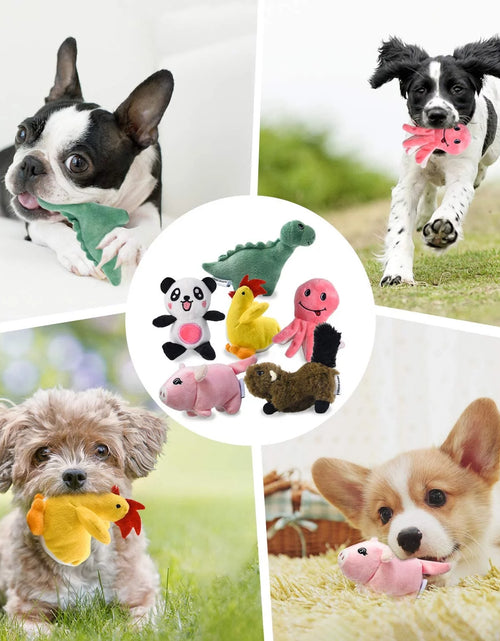 Load image into Gallery viewer, Squeaky Dog Toys for Puppy Small Medium Dogs, Stuffed Samll Dog Toys Bulk with 12 Plush Pet Dog Toy Set, Cute Safe Dog Chew Toys Pack for Puppies Teething (6 Dog Toys)
