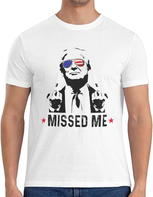 Load image into Gallery viewer, Trump 2024 Shirt T-Shirt Trump Missed Me Short Sleeve Shirts for Women
