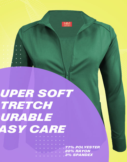 Load image into Gallery viewer, Women&#39;S Ultra Soft Front Zip Warm-Up Scrub Jacket 5200 (Hunter Green, X-Small)
