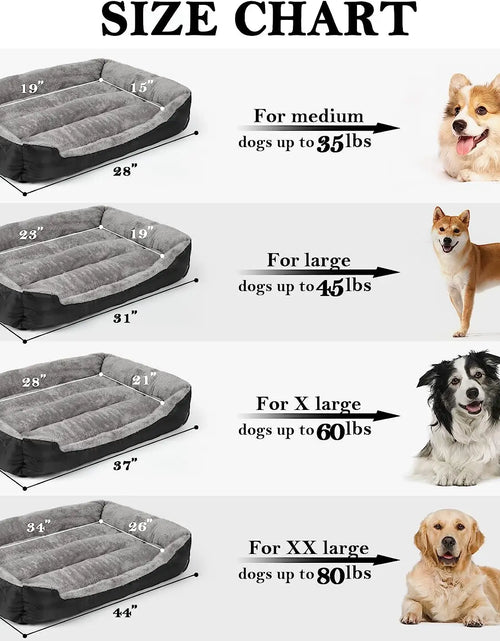 Load image into Gallery viewer, Dog Bed, Dog Beds for Large Medium Dogs, Rectangle Washable Dog Bed Comfortable and Breathable Large Dog Bed, Pet Bed
