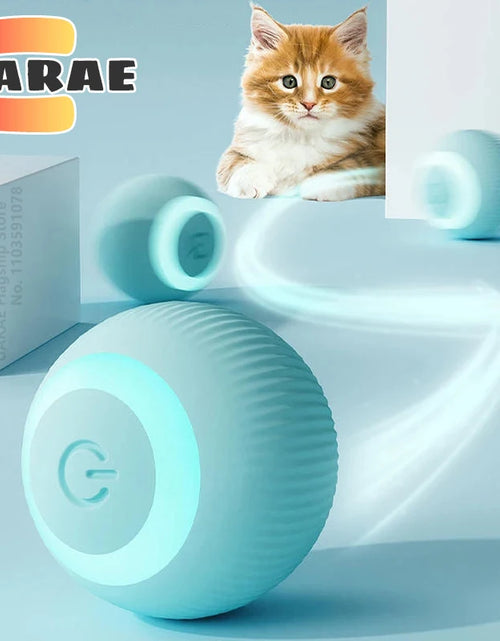 Load image into Gallery viewer, Cat Interactive Ball Electric Automatic Rolling Ball Smart Toys for Cats Smart Cat Toy Rotating Ball Cat Game Accessories
