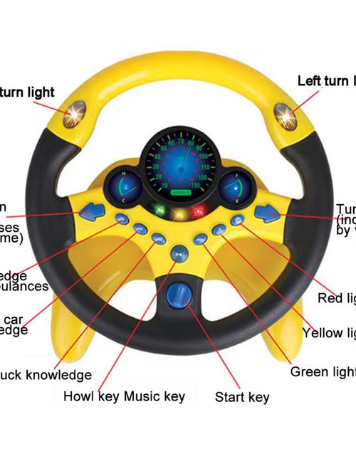 Load image into Gallery viewer, Electric Simulated Driving Steering Three-Dimensional Portable Wheel Copilot Toy Light and Sound Educational Children&#39;S Gifts
