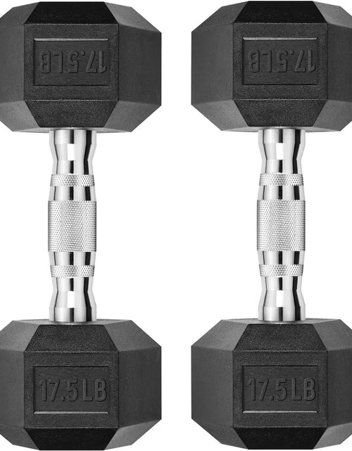 Load image into Gallery viewer, Hex Dumbbell Rubber Encased Dumbbell Strength Training Hex Dumbbell, Hand Weight for Workout &amp; Exercise
