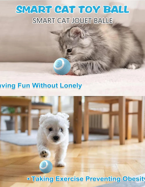 Load image into Gallery viewer, Cat Interactive Ball Electric Automatic Rolling Ball Smart Toys for Cats Smart Cat Toy Rotating Ball Cat Game Accessories
