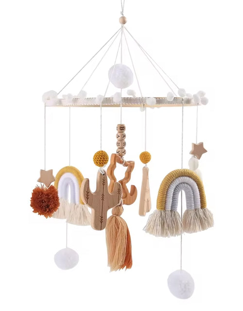 Load image into Gallery viewer, Baby Rattles Crib Mobiles Toy Cotton Rabbit Pendant Bed Bell Rotating Music Rattles for Cots Projection Infant Wooden Toys
