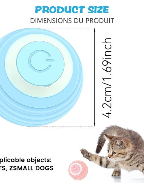 Load image into Gallery viewer, Cat Interactive Ball Electric Automatic Rolling Ball Smart Toys for Cats Smart Cat Toy Rotating Ball Cat Game Accessories
