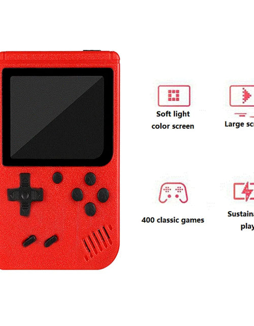 Load image into Gallery viewer, A Red Retro Classic Games Children&#39;S Handheld Small Game Console with 400 Game Charging Can Be Connected to the TV
