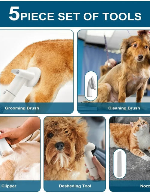 Load image into Gallery viewer, Dog Grooming Kit for Pet Include 4 Hair Clipper Combs 2.5L Vacuum Cleaner and 5 Pet Grooming Tools for Shedding, Low Noise
