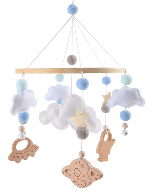 Load image into Gallery viewer, Baby Rattles Crib Mobiles Toy Cotton Rabbit Pendant Bed Bell Rotating Music Rattles for Cots Projection Infant Wooden Toys
