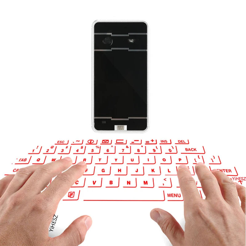 Portable Bluetooth Virtual Laser Keyboard Wireless Projector Keyboard with Mouse Function for Iphone Tablet Computer Phone