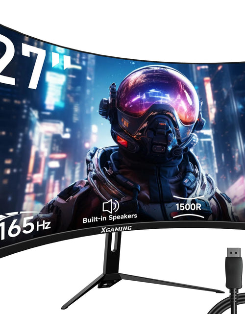 Load image into Gallery viewer, 34&quot; 165Hz Ultrawide Curved Gaming Monitor, WQHD 3440 * 1440P Computer Monitor, 1440P Monitor, 21:9,1500R, 1Ms(Gtg) with Adaptive Sync, DP&amp; HDMI Port, 2*Speaker, Black
