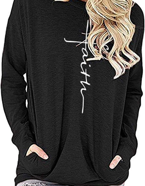 Load image into Gallery viewer, Womens Casual Long Sleeve Tunic Tops Crew Neck Shirt Blouses
