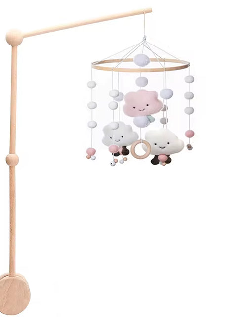 Load image into Gallery viewer, Baby Rattles Crib Mobiles Toy Cotton Rabbit Pendant Bed Bell Rotating Music Rattles for Cots Projection Infant Wooden Toys
