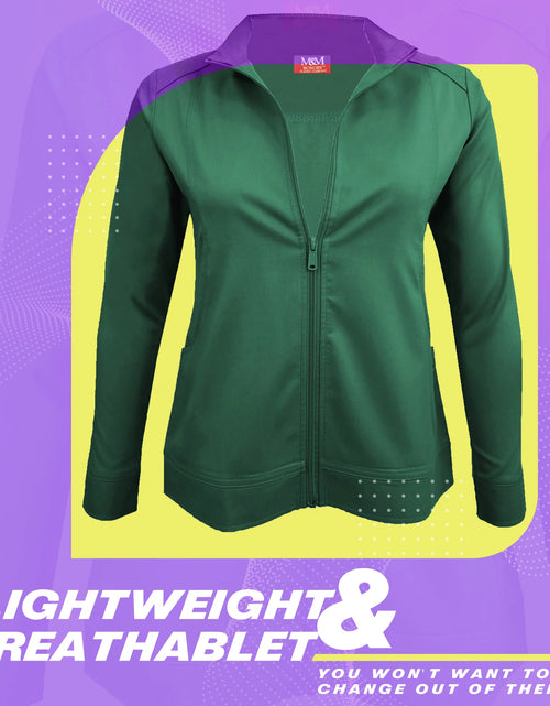 Load image into Gallery viewer, Women&#39;S Ultra Soft Front Zip Warm-Up Scrub Jacket 5200 (Hunter Green, X-Small)
