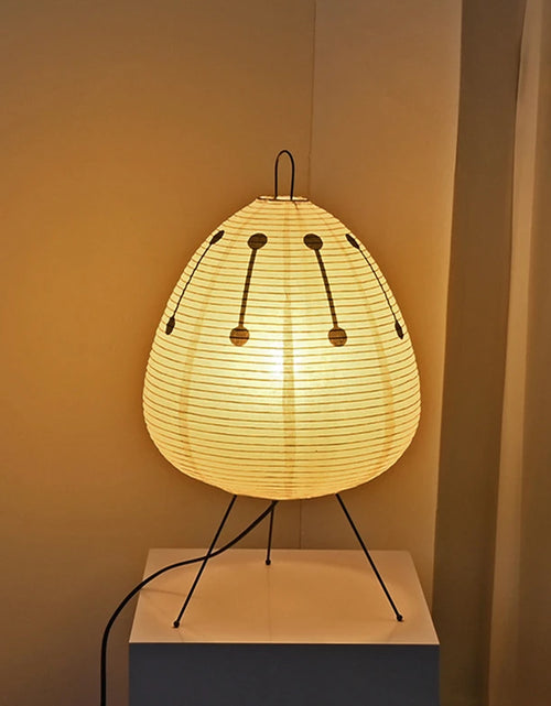 Load image into Gallery viewer, Japanese Rice Paper Lantern Led Table Lamp Living Room Bedroom Bedside Study Hotel Homestay Art Creative Decor Tripod Floor Lamp
