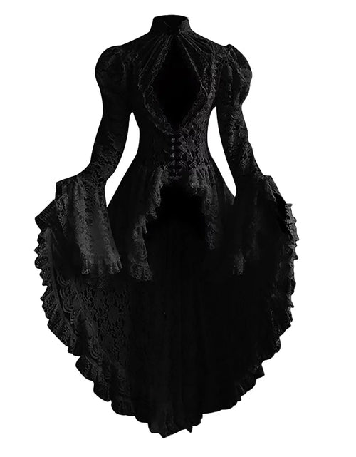 Load image into Gallery viewer, Gothic Dresses Clearance Women&#39;S Medieval Dress Renaissance Costume Hooded Trumpet Sleeve Cosplay Dress Halloween Costumes Masquerade Dress
